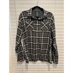 Kuhl Mens‎ Flannel Shirt Medium Plaid Long Sleeve Button Up Casual Top Size M